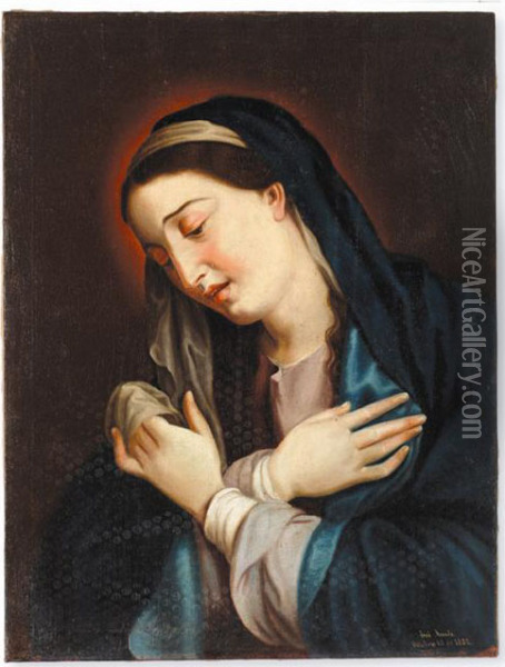 Virgen De La Soledad Oil Painting - Jose Jimenez y Aranda