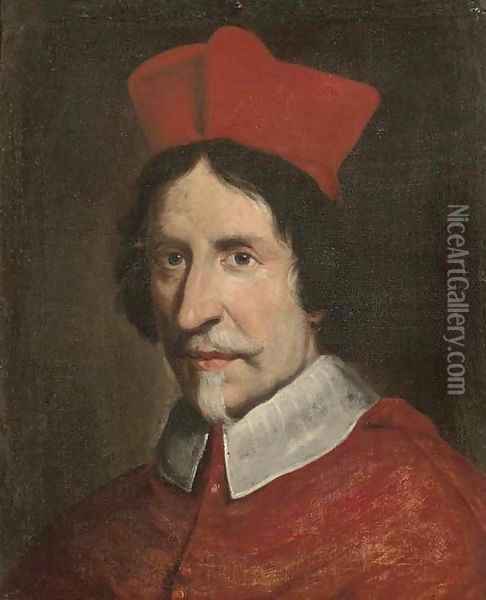 Portrait of a Cardinal 2 Oil Painting - Giovanni Battista (Baciccio) Gaulli