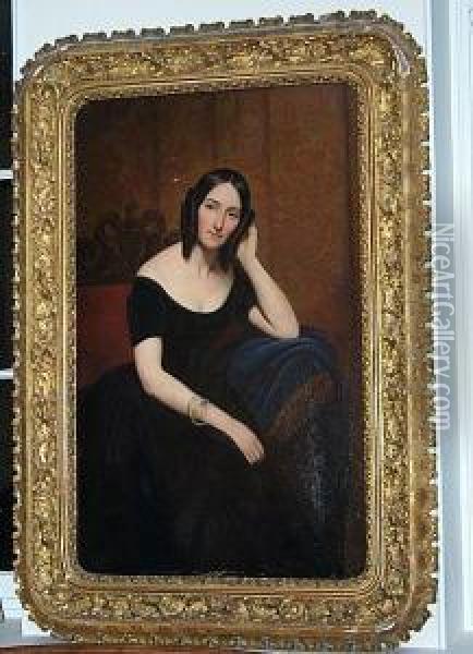 Portrait De La Comtesse Devergennes. Oil Painting - Ary Scheffer