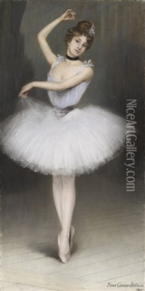 A Ballerina Oil Painting - Pierre Carrier-Belleuse
