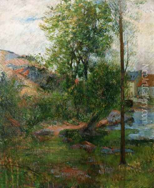 Willow by the Aven I Oil Painting - Paul Gauguin
