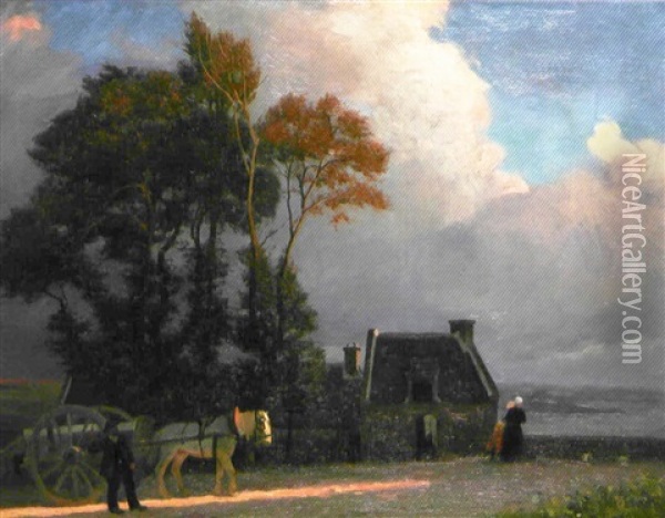 Retour Du Champs Oil Painting - Albert Marie (Adolphe) Dagnaux