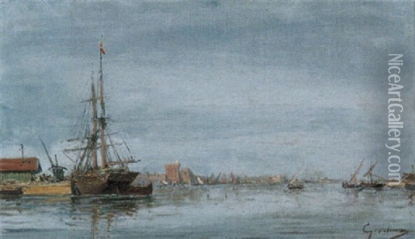 Venise Et Sa Lagune Oil Painting - Emile Godchaux