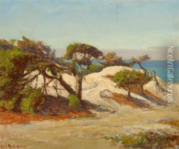 Monterey Coastal Scene Oil Painting - William C. Adam