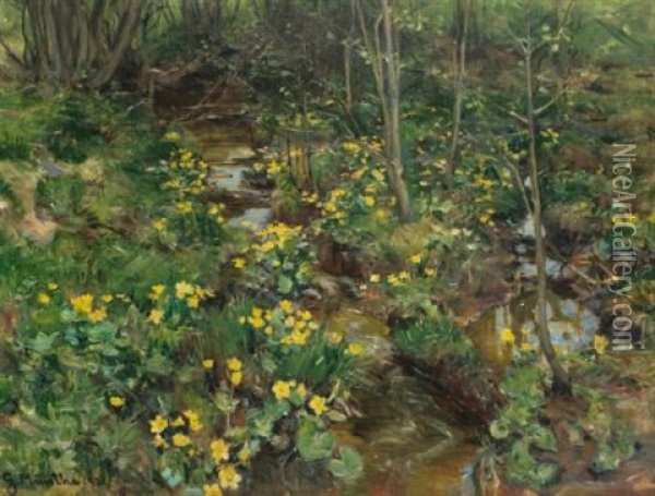 Marigolds Oil Painting - Gerhard Peter Franz Vilhelm Munthe