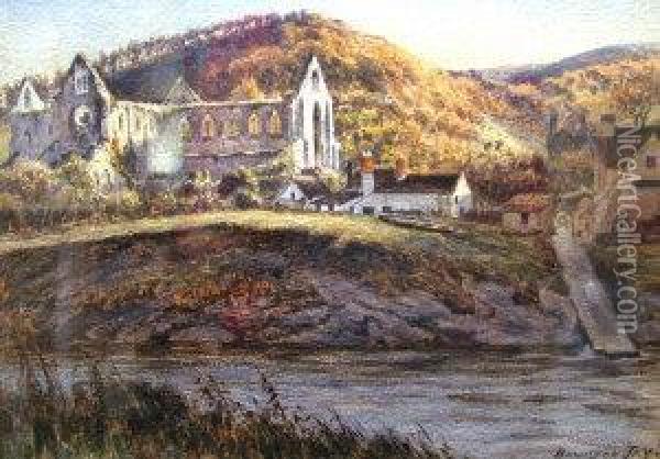 View Of Tintern Abbey Oil Painting - Hamilton Jay
