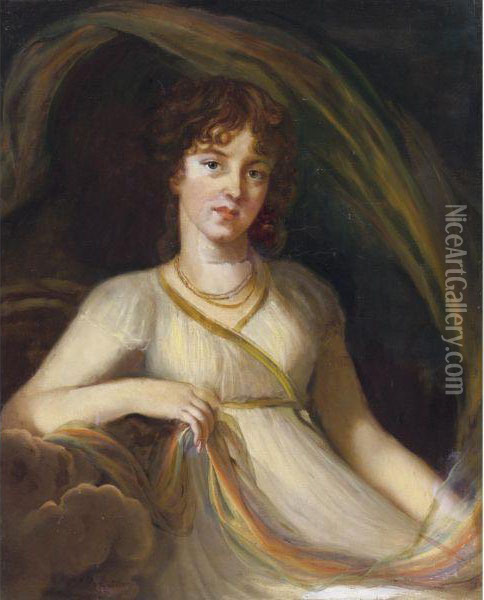 Portrait Of Princess Tyufyakina As Iris Oil Painting - Elisabeth Vigee-Lebrun
