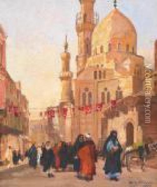 Rue Du Caire Oil Painting - Georg Macco