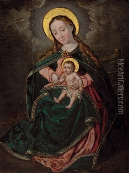 The Virgin And Child Oil Painting - Juan de Borgona the Elder