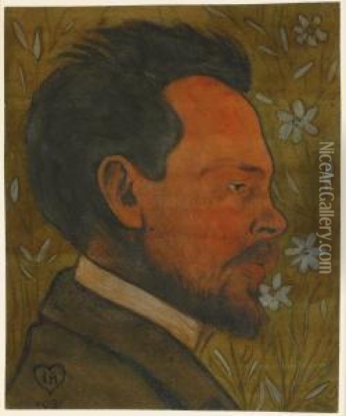 Portratt Av Konstnaren Nils Rosberg Oil Painting - Ivar Arosenius