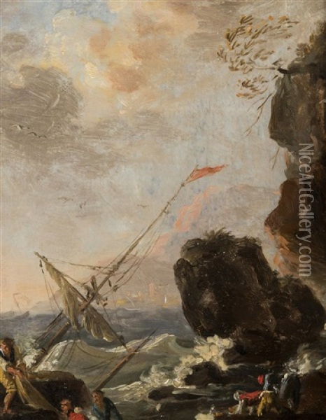 Shipwreck Oil Painting - Franceso Carracci