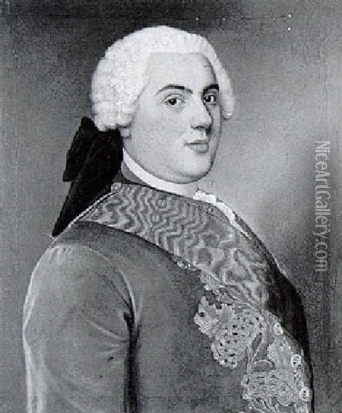 Portrait Of Louis De Bourbon Oil Painting - Jean Etienne Liotard