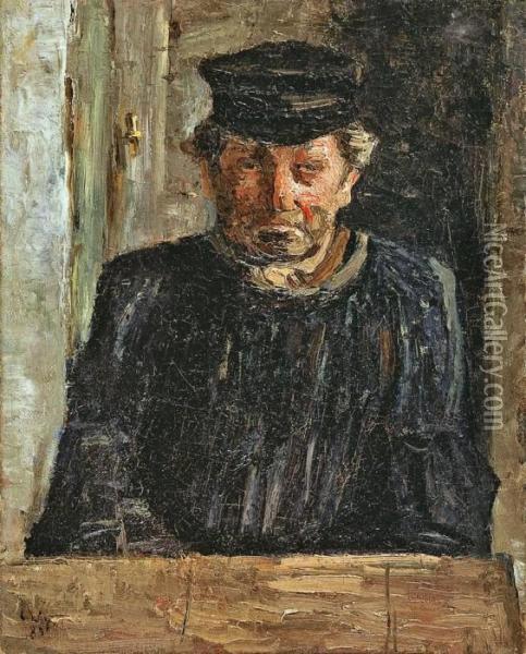 Brustbild Eines Belgischen Arbeiters Oil Painting - Lesser Ury