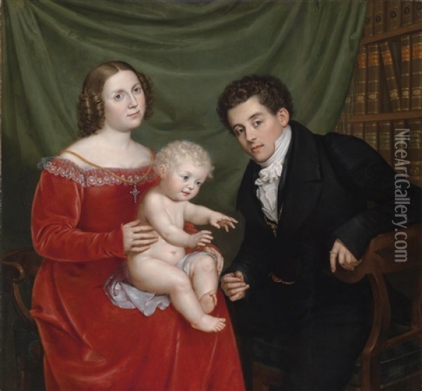 Die Familie Dr. Franz Ritter Von Sidorowicz Oil Painting - Josef Ziegler