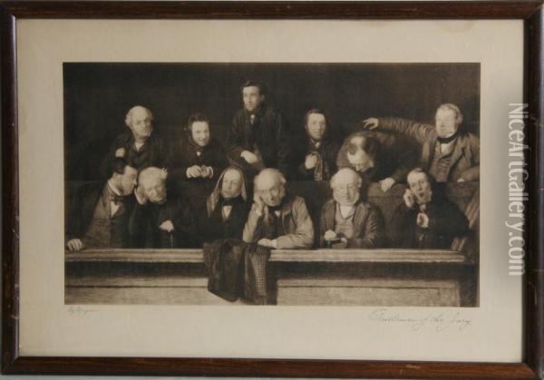Gentlemen Of The Jury Oil Painting - Frederick Morgan
