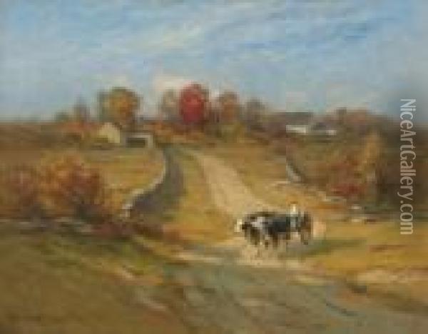 Carleton Wiggins . Oil Painting - John Carleton Wiggins