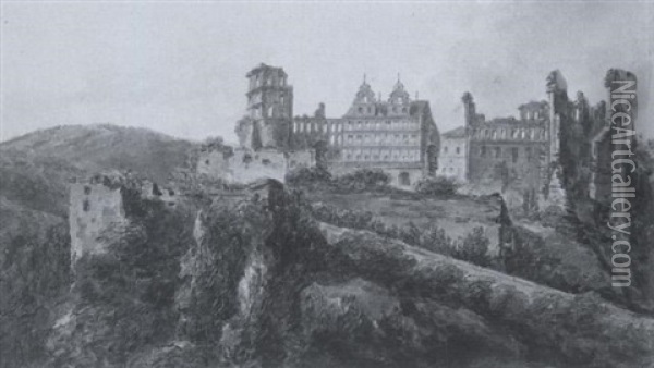 Ansicht Des Heidelberger Schlosses Oil Painting - Ignace Duvivier