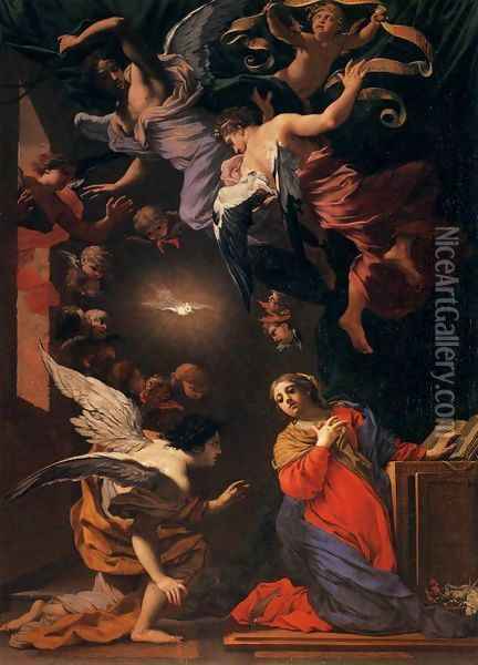 Annunciation Oil Painting - Simon Vouet