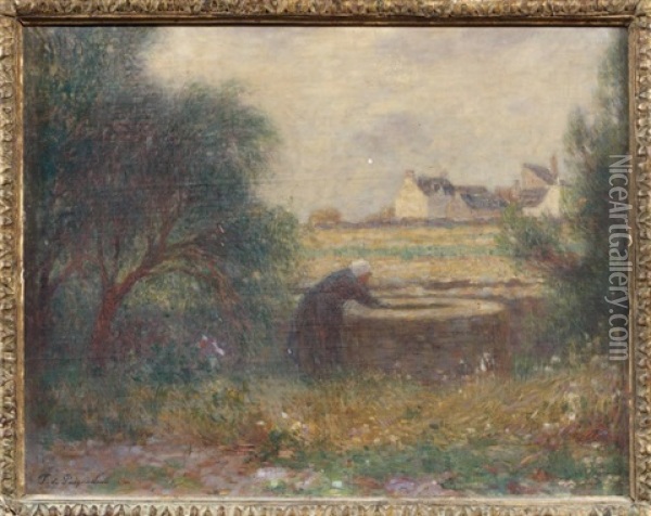 Paysanne Au Puits Oil Painting - Ferdinand du Puigaudeau