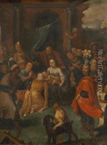The Adoration Of The Magi Oil Painting - Cornelis de Baellieur