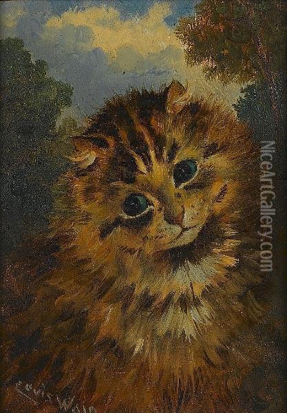 You Flatter Me! Oil Painting - Louis William Wain