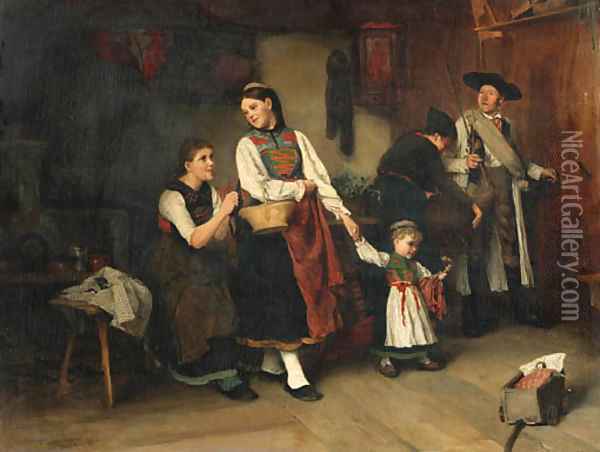 Going to the fair Oil Painting - Theodor Schmidt