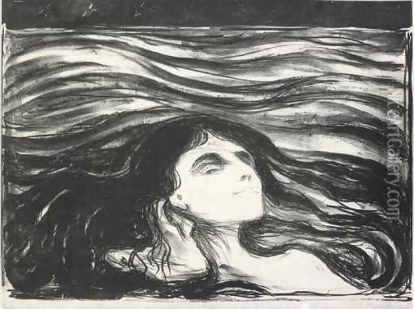 On the Waves of Love Oil Painting - Edvard Munch