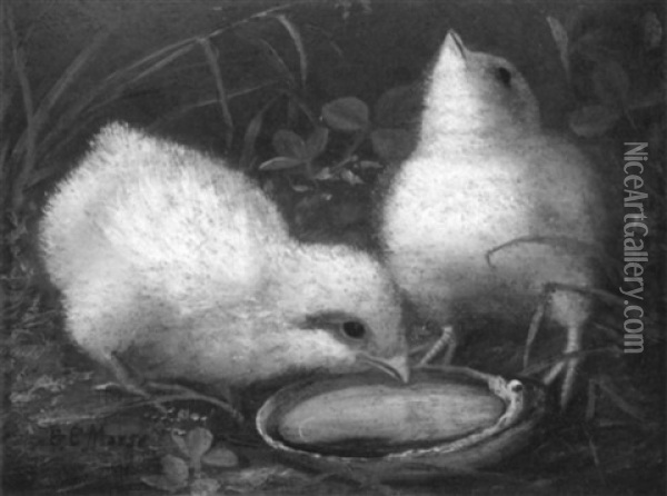 Chicks Oil Painting - Eleanor Ecob Morse