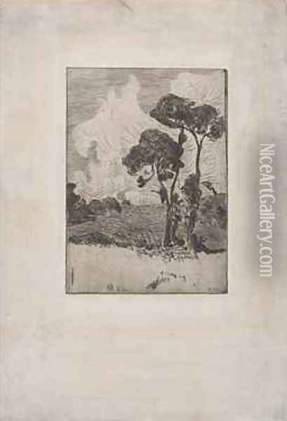 Paysage aux deux grands arbres Oil Painting - Roderic O'Conor