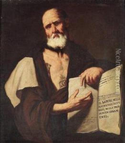 Aristotle Oil Painting - Luca Giordano