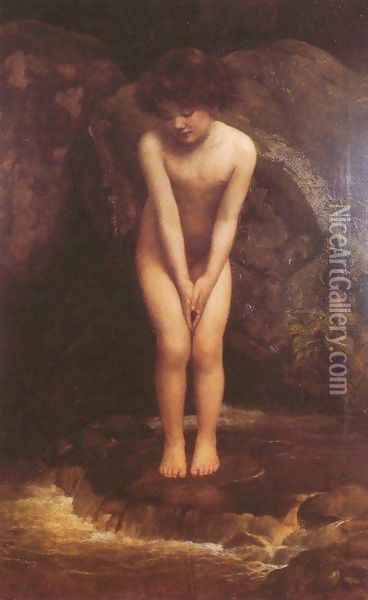 Water Baby Oil Painting - John Maler Collier