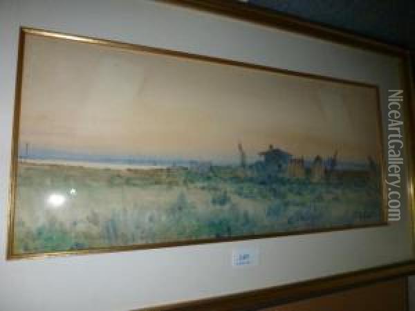Paysage En Camargue Oil Painting - Alphonse Rey