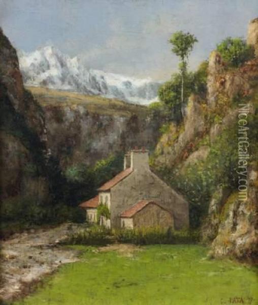 Maison Aux Pieds Des Alpes Oil Painting - Cherubino Pata