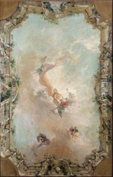 Alegoria De La Musica Oil Painting - Pierra Ribera