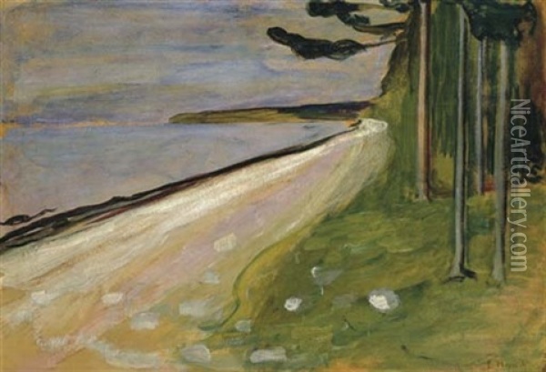 Uferlandschaft Bei Aasgaardstrand Oil Painting - Edvard Munch