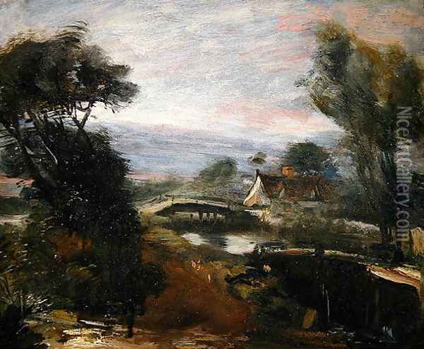 A View near Flatford Mill Oil Painting - John Constable