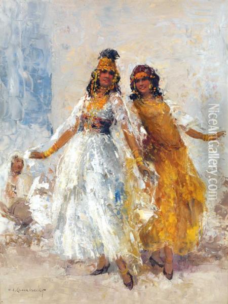 Danseuses
Ouled-nails Oil Painting - William Adolphe Lambrecht