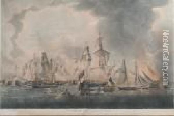Victory Of Trafalgar Oil Painting - Robert Dodd