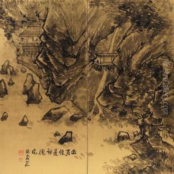 The Popular 
Bunjin Oil Painting - Tomioka Hyakuren Tessai