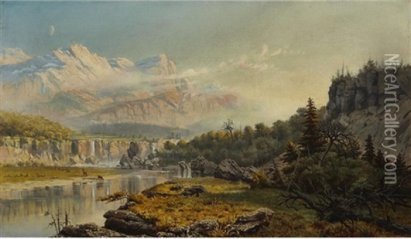 Panoramic Scene Oil Painting - Marmaduke Matthews