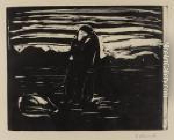 Kiss In The Field Oil Painting - Edvard Munch