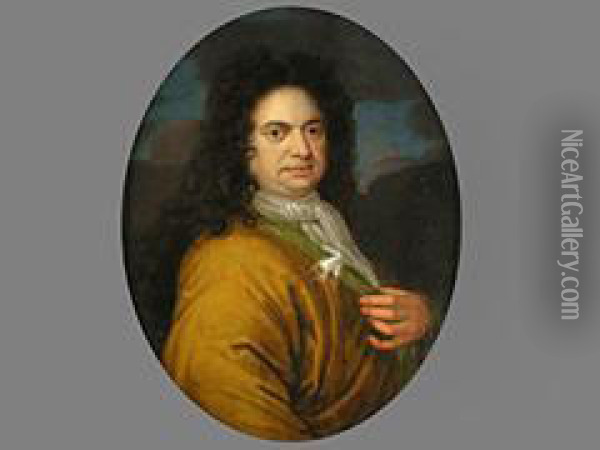 Portrait Eines Herren Mit Schal Oil Painting - Nicholas Verkolje