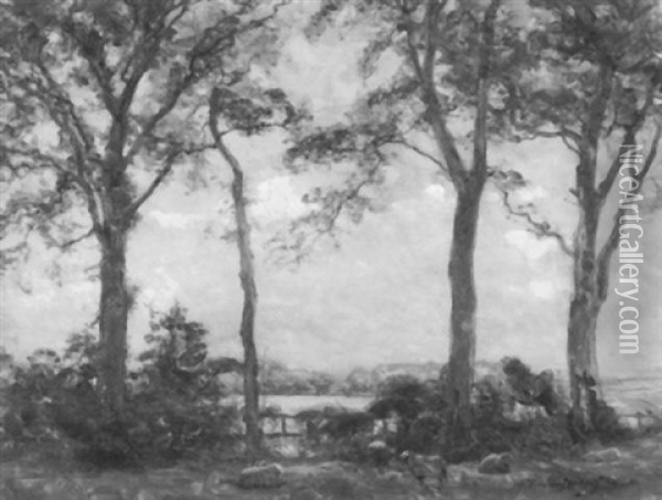 Wooded Landscape Oil Painting - Alexander Brownlie Docharty