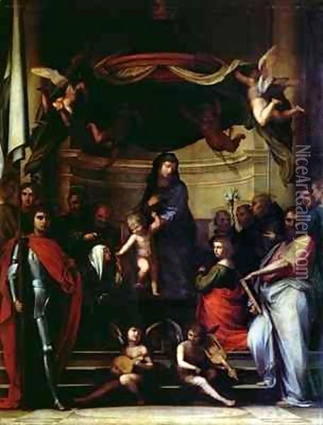The Mystic Marriage of St. Catherine of Siena Oil Painting - Fra (Baccio della Porta) Bartolommeo