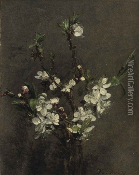 Fleurs D'arbre Fruitier Oil Painting - Henri Fantin-Latour