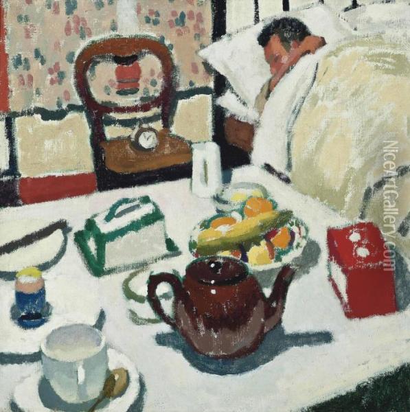 Breakfast Oil Painting - Edward Morland Lewis