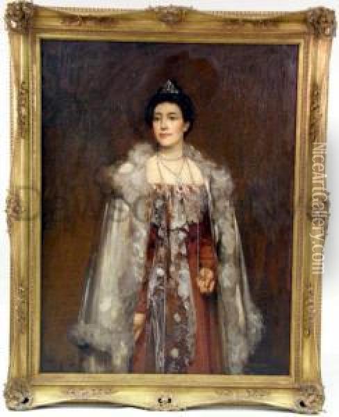 Noblewoman Oil Painting - George Henry