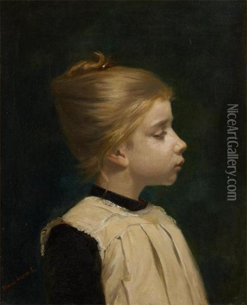 Jeune Fille De Profil Oil Painting - Ernest Blanc-Garin