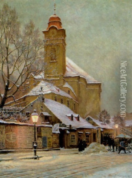Erdberger Kirche Oil Painting - Hans Goetzinger