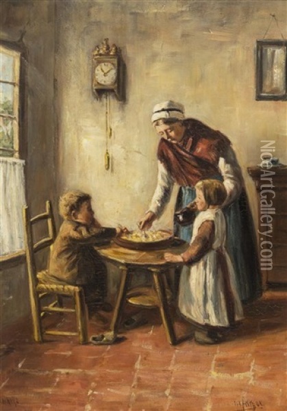 Interior Scene Oil Painting - Albert Johan (Jan) Neuhuys